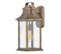 Applique Murale Lampe de Mur Extérieur Bronze Aluminium Verre IP44 B 18,4 CM