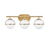 Applique murale lampe de salle de bain miroir acier verre laiton L 60,6 cm IP44