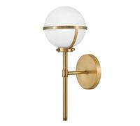Applique Murale Lampe De Salle De Bain Torche Acier Verre Laiton IP44