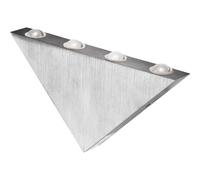 Applique murale lampe de salon alu argent LED 5 flammes, brossé, 1x LED, L 12,5 cm