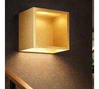 Applique murale d'intérieur LED salon moderne applique murale LED escalier intérieur doré, spot vers le bas métal, 5,5W 400Lm blanc chaud, LxlxH 25x9,2x25 cm, Wofi 4416.01.15.8000