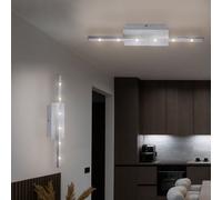 Applique Murale Lampe de Salon Lampe Design Alu Brossé H 40,5cm 2er Set