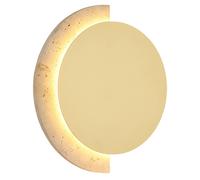 Applique murale lampe de salon LED blanc mat métal pierre H 25 cm