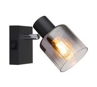 Applique murale Lampe de salon Spot orientable Noir Métal H 12,5 cm