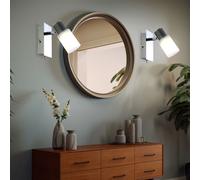 Applique Murale Lampe De Salon Spot Réglable LED Lampe De Couloir Chrome 2x