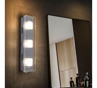 Applique Murale Lampe de Salon Verre Treppenhauslampe Chrome LED H 42 CM