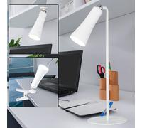 Lampe à pince LED lampe de table batterie lampe de bureau dimmable applique torche, avec câble de charge, 1.5W 160lm blanc chaud