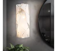 Applique murale, lampe de couloir, lampe d'escalier, applique LED, lampe de chambre, chrome, verre satiné, 2x 3W 2x 320lm blanc chaud, LxH 15x36 cm