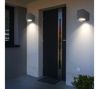 Applique Murale Lampe D'Extérieur 1x GU10 ALU Anthracite Terrasse Ensemble De 2