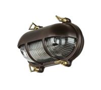 Applique Murale Lampe D'Extérieur Hublot Laiton Verre IP64 E27 Inox Maritime
