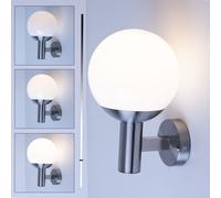 Applique Murale Lampe D'Extérieur Smart LED Inox de Porte Minuteur Variateur
