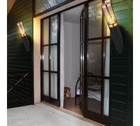 Applique Murale Lampe D'Extérieur Torche De Jardin Cuivre Noir H 41 Cm 2 Pièces