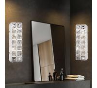 Applique cristal lumière LED lampe de salon applique murale chrome 2x 5W 2x 400lm blanc chaud, LxH 29 x 9 cm, lot de 2
