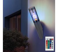 Applique Murale Lampe Éclairage D'Extérieur RGB LED Télécommande Anthracit Inox