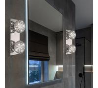 Applique Murale Lampe En Cristal Lampe De Salon 2 Flammes Boule Ensemble De 2