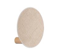 Applique Murale Lampe En Tissu Bois Ø 36 Cm Ronde Lumière Indirecte E27 Marron