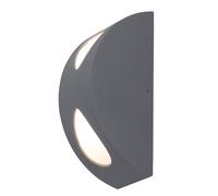 Applique murale Lampe extérieure Applique domestique Entrée, IP44 2 flammes, argent, LED 4,76W 420Lm blanc chaud, LxH 7x19cm