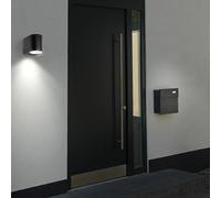 Applique murale lampe d'extérieur vers le bas balcon, étanche IP44, noir, 1x douille GU10, DxHxP 6,8x9,2x8 cm