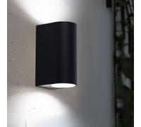 V-TAC Lampe murale d'extérieur - UP - Down - Fixations murales - Support GU10 - IP44 - Noir