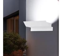 Applique Murale Lampe Hauswandleuchte Intempéries Acier Blanc 2 à Feux LED L