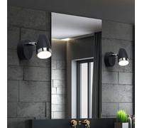 Applique Murale Lampe LED Rétro Lampe De Salon Anthracite Ensemble De 2