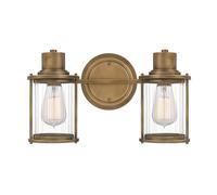 Applique Murale Lampe Salle de Bain Acier Verre en Laiton IP44 Zones Humides