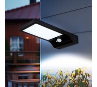 Applique murale solaire lampe d'extérieur lampe pour abri de voiture détecteur de mouvement, plastique noir, batterie IP44, LED 13000K 250Lm 0,2W, W 11 cm