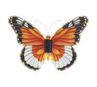 Applique murale lampe solaire jardin papillon motif capteur crépusculaire, plastique, LED, hxlxp 24,5x35x2,5 cm