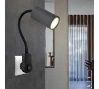 Applique Murale Lampe Spot Bouchon de Lumière Noir Graphite Mobile Cygne GU10