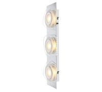 Applique murale lampe spot lampe de couloir lampe spot lampe de couloir lampe de salon, 3 flammes, verre chrome satiné clair, 3x LED 3W 684Lm blanc chaud, LxlxH 14x5x46cm
