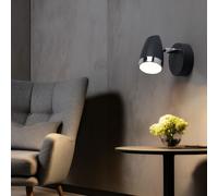 Spot mural mobile LED lampe de chambre applique anthracite lampe de salon lampe de lecture, 4W 280lm blanc chaud, LxH 8 x 13,5 cm