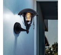 Applique Murale Lampe Terrassenleuchte de Balcon Intempéries Verre Noir LED