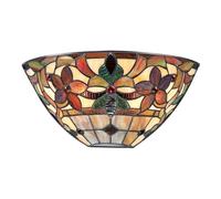 Applique Murale Lampe Verre Tiffany Métal Couloir Vintage Bronze B 36,8 CM