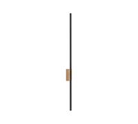 Applique Murale LED 108Cm Haute Métal Bois Lumière Indirecte Noir 3000 K