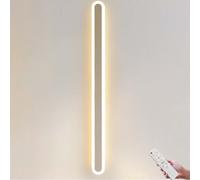 Applique murale LED 16 W pour intérieur longue avec télécommande - Éclairage mural à intensité variable - Lanterne murale d'angle noire - 3000 K-6000 K - Lampe de salon moderne en aluminium -