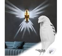 Applique Murale LED 3D - Aigle - Lampe Effet Ombre, Lumière Chaude- Décoration Design Contemporain - Animal Réaliste - Résine