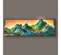 Applique murale LED 3D,Sculpture murale,Art décoratif,Décoration murale moderne pour salon,Tableau décoratif pour salon avec un canapé accueillant orné d'un pin en arrière-plan(K,90*30cm/35.4*11.8in)