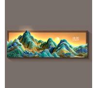 Applique murale LED 3D,Sculpture murale,Art décoratif,Décoration murale moderne pour salon,Tableau décoratif pour salon avec un canapé accueillant orné d'un pin en arrière-plan(J,90*30cm/35.4*11.8in)