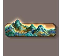 Applique murale LED 3D,Sculpture murale,Art décoratif,Décoration murale moderne pour salon,Tableau décoratif pour salon avec un canapé accueillant orné d'un pin en arrière-plan(H,120*40cm/47.2*15.7in)