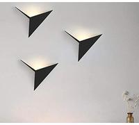 Applique Murale LED, 3W La Lampe de Lavage Moderne D'intérieur de Mur Allume L'éclairage de Bougie de Mur de Downlighter D'Upighter pour Extérieur D'intérieur (Noir)