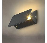 Applique Murale LED 4 000 K Neutre 4 W en Aluminium, Lampe de Chevet Moderne Minimaliste, Style Nordique Luxueux, carrée, luminaire décoratif pour Salon, Couloir