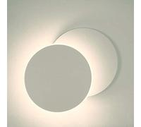Applique murale LED 5 W blanche, applique décorative, design moderne effet éclipse, intérieur maison, maison, chambre, économie d'énergie, lumière chaude 3000 K