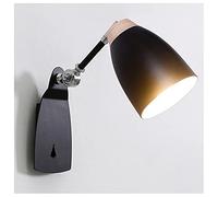 Applique Murale LED 5 W réglable vers Le Haut, Le Bas, la Gauche et la Droite, luminaire d'intérieur Contemporain, Lampe de Lecture Nordique pour Couloir, allée, Chevet, Salle d'étude, Noir