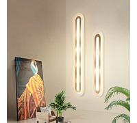 Applique Murale Led À Détecteur de Mouvement, Couleur Or, Style Moderne, Éclairage Haut/Bas, En Acrylique, 3000 K, Lumière Chaude, 60 Cm / 44 W/Lumière Blanche 6000K/80 Cm / 60 W