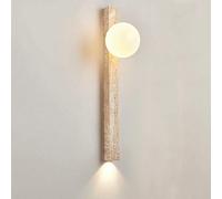 Applique Murale Led À Éclairage Indirect (Haut/Bas) Pour Intérieur, Bandeau Lumineux Linéaire Pour Couloir, Style Pierre Naturelle, Inspiration Milieu Du Siècle (Éclairage Indirect)./Boule de Verre