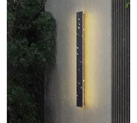 Applique murale LED à intensité variable IP65 étanche pour intérieur et extérieur avec télécommande élégante en aluminium pour garage, terrasse, porche et porte