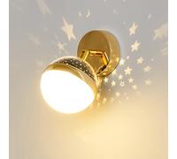 Applique Murale LED à Projection d'étoiles, intensité Variable, veilleuse de Chevet avec Bras réglable pour Chambre de Fille