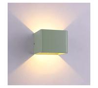 Applique Murale LED Applique Murale carrée, luminaire d'intérieur Cube, projecteurs muraux Haut vers Le Bas, Lampes murales pour Salon, escaliers, Chambre à Coucher, Lampes de Chevet (Couleur : Vert