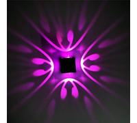 applique murale LED, applique murale européenne LED applique murale papillon carrée intérieure - lampe à effet de lumière barre lumineuse à quatre côtés ktv lampe de décoration murale de fond 3w