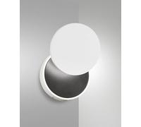 Applique murale LED Ara 8W 3000K 715lm en métal et méthacrylate blanc, luminosité réglable par bouton-poussoir. Design moderne et minimaliste.
